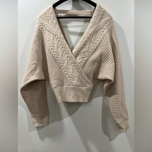 A. Calin By Flying Tomato Large Beige Sweater